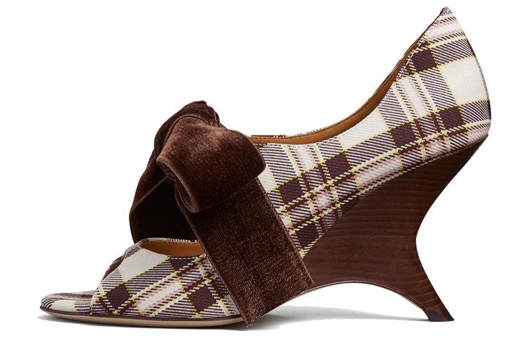 (W) TORY BURCH Charm High Heel 'Brown Bow'