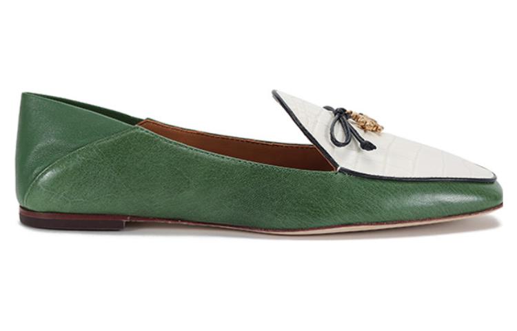 Order (W) 토리버치 아이보리 그린 참 로퍼 플랫 (50 characters) 83324-300