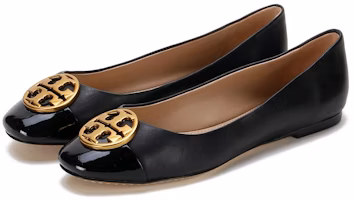 (Women) TORY BURCH Chelsea Flat 'Black Gold' 43827-009 (Women) TORY BURCH Chelsea Flat 'Black Gold' 43827-009