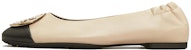 (W) TORY BURCH Claire Cap-Toe Ballet Hitam 'Beige' 148336-001
