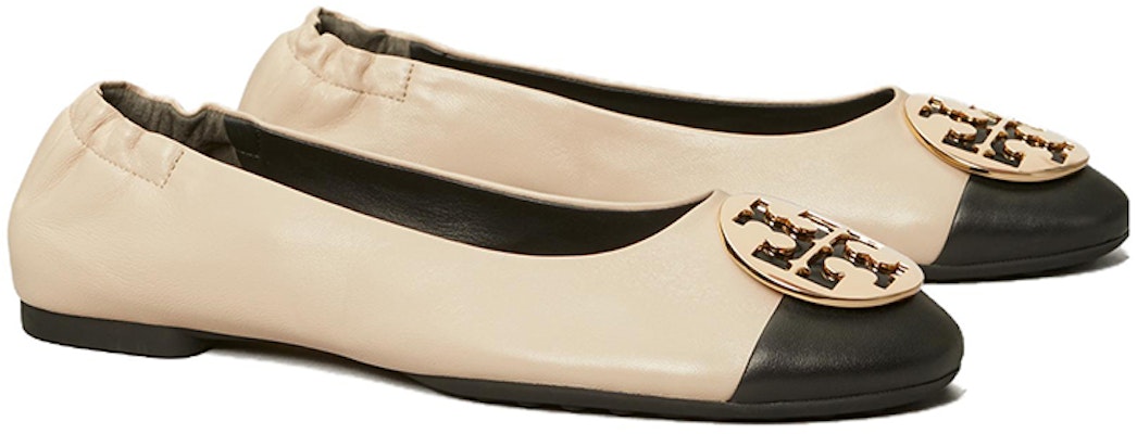 (Women) TORY BURCH Claire Cap-Toe Ballet Black 'Beige' 148336-001 Shop (Women) TORY BURCH Claire Cap-Toe Ballet Black 'Beige' 148336-001