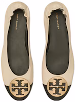 Purchase (W) TORY BURCH Claire Cap-Toe Ballet Negro 'Beige' 148336-001