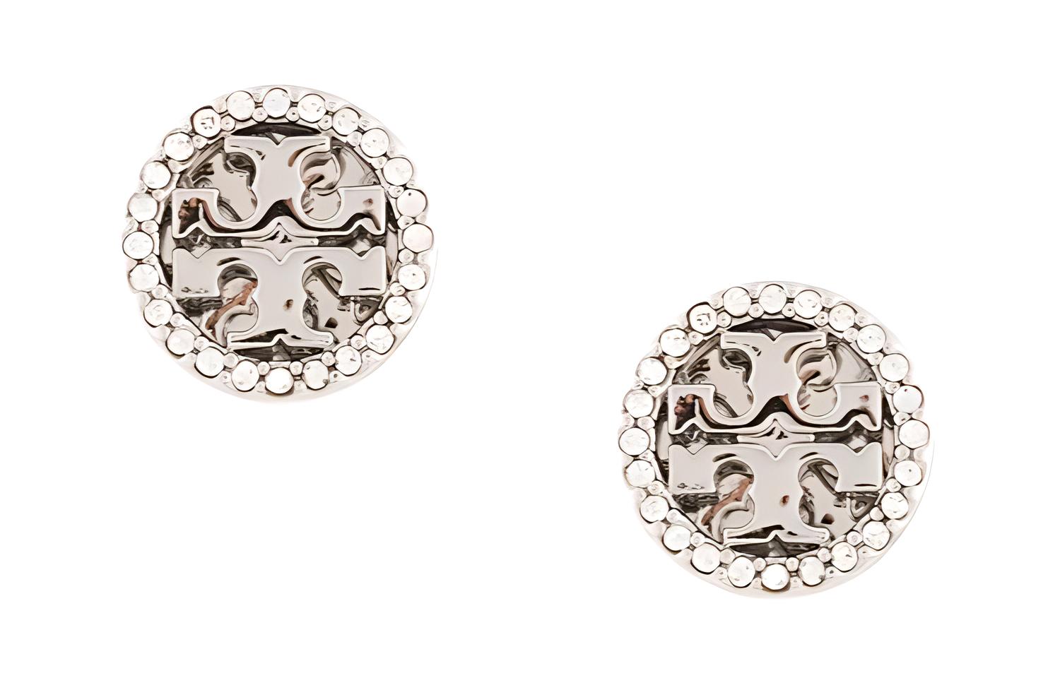 (Women) Tory Burch Classic Logo Brass Earrings for Women 53422-042