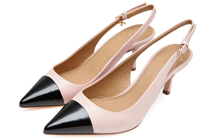 (W) TORY BURCH Classic Pointed-Toe High Heels 'Pink and Black' 圖 2