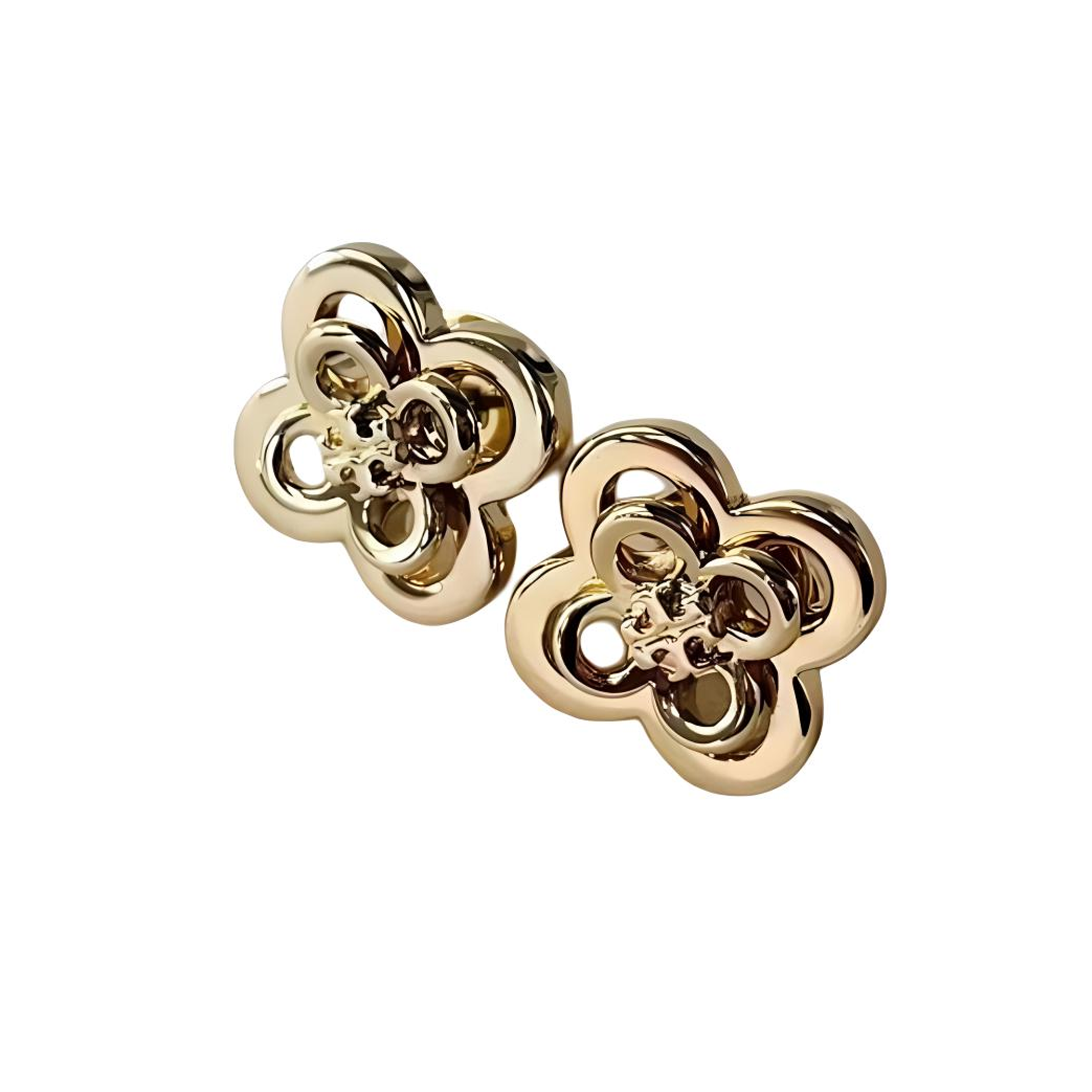 (Women) Tory Burch Clover Design 18K Gold Earrings for Women - Gold. 153719-720