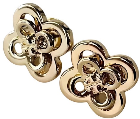 (Women) Tory Burch Clover Design 18K Gold Earrings for Women - Gold. 153719-720 Order (Women) Tory Burch Clover Design 18K Gold Earrings for Women - Gold. 153719-720