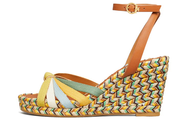 (Women) TORY BURCH Colorblock Wedge Espadrille 'Yellow' 82827-300