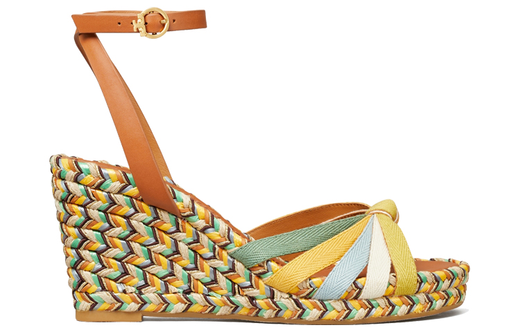 Order (Women) TORY BURCH Colorblock Wedge Espadrille 'Yellow' 82827-300
