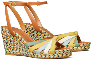Lookbook (W) Espadrille Tumit Wedge TORY BURCH Kuning Colorblock 82827-300