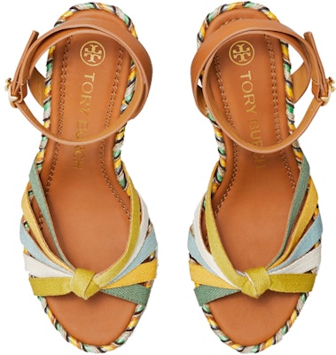 (Women) TORY BURCH Colorblock Wedge Espadrille 'Yellow' 82827-300 Shop (Women) TORY BURCH Colorblock Wedge Espadrille 'Yellow' 82827-300