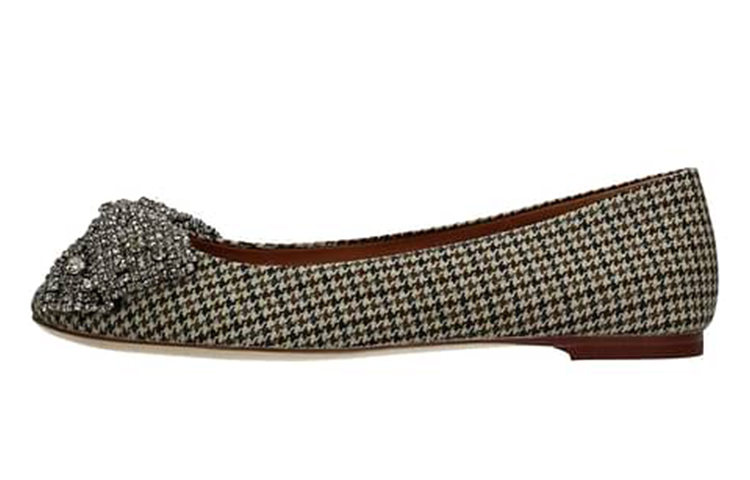 (W) TORY BURCH Crystal Bow Flats 'Black'