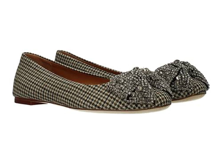 (W) TORY BURCH Crystal Bow Flats 'Black' 圖 3