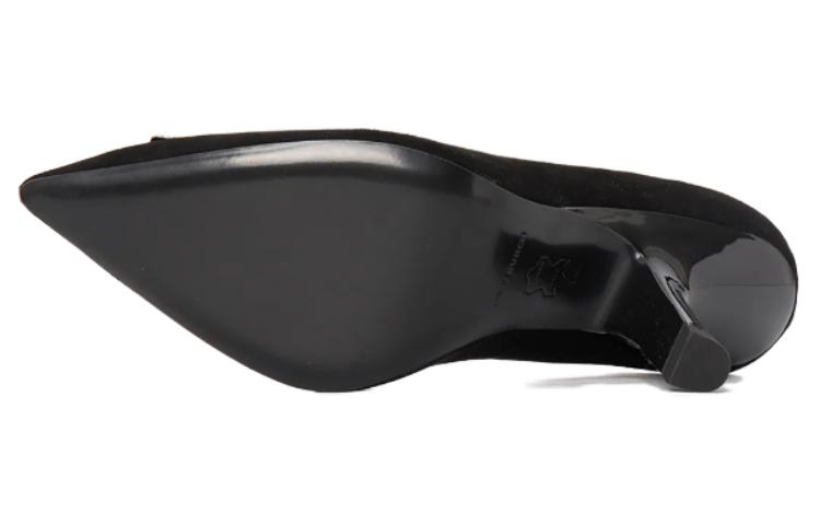 (W) TORY BURCH Crystal Logo Suede Stiletto 'Black' 圖 5