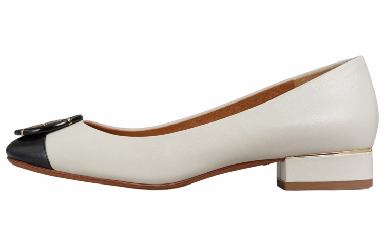 (Women) TORY BURCH Double T Logo Low Heel 'White' 82670-100