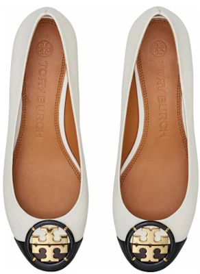 TORY BURCH 湯麗柏琦 雙T Logo 低跟鞋 女款 白色 Shop TORY BURCH 湯麗柏琦 雙T Logo 低跟鞋 女款 白色
