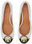 Shop TORY BURCH 湯麗柏琦 雙T Logo 低跟鞋 女款 白色