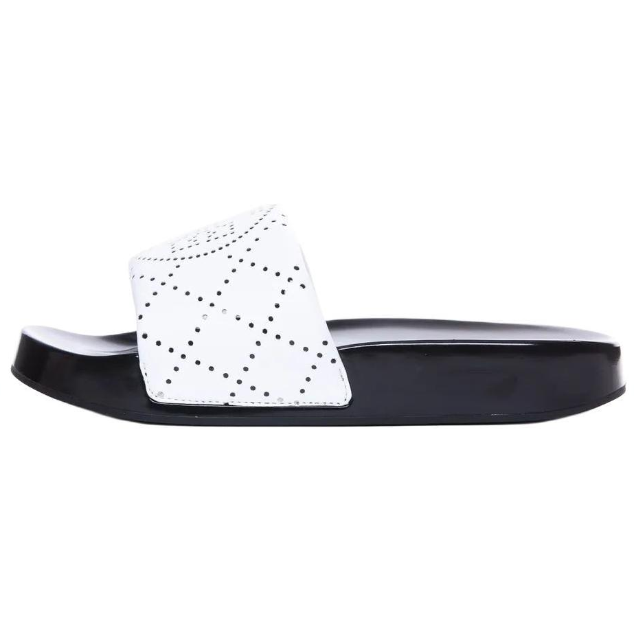 (Women) TORY BURCH Double T Open-Toe Flat Sandals Women’s White 156278-100