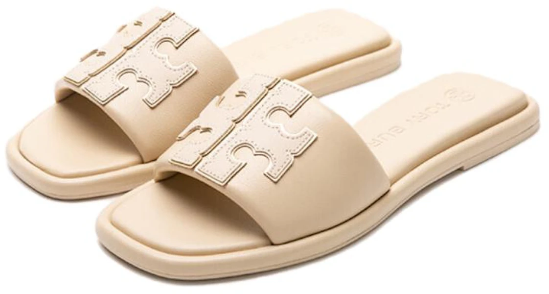 (W) TORY BURCH Double T Sport Slide Sandal Dulce De Leche Goud ''Beige'' 79985-200 Lookbook (W) TORY BURCH Double T Sport Slide Sandal Dulce De Leche Goud ''Beige'' 79985-200