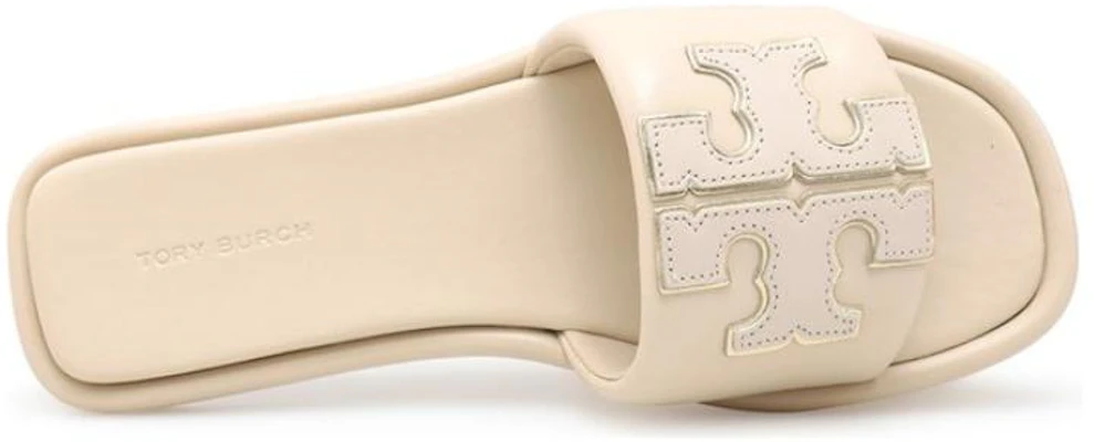 (W) TORY BURCH Double T Sport Slide Sandal Dulce De Leche Goud ''Beige'' 79985-200 Purchase (W) TORY BURCH Double T Sport Slide Sandal Dulce De Leche Goud ''Beige'' 79985-200
