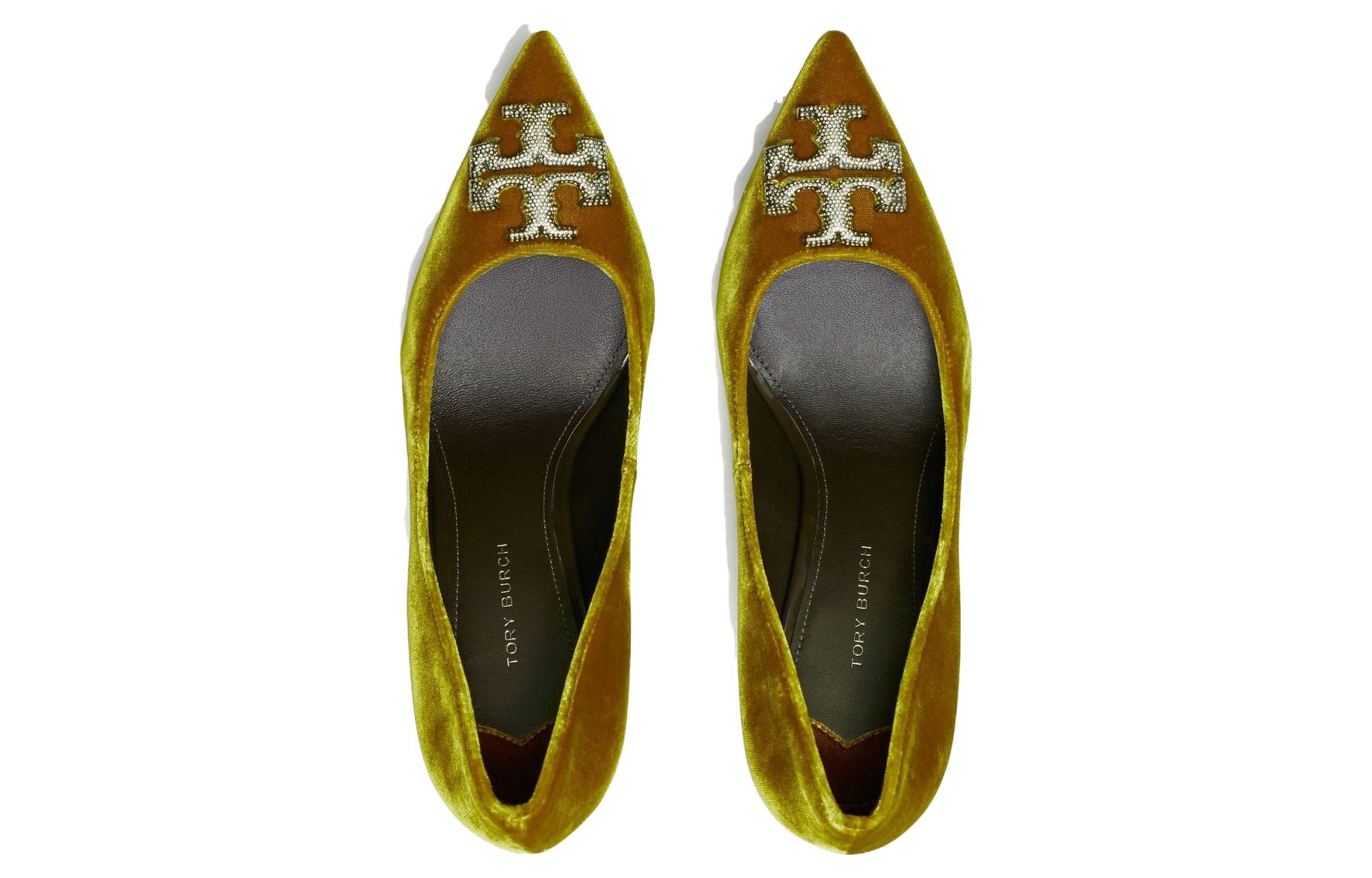 (W) TORY BURCH Eleanor 'Crystal Embellished Velvet Brown' 圖 4