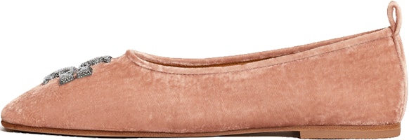 (Women) TORY BURCH Eleanor 'Light Pink Crystal Ballet Flats' 85826-664 (Women) TORY BURCH Eleanor 'Light Pink Crystal Ballet Flats' 85826-664