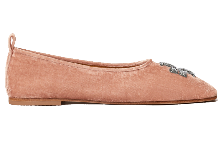 (W) TORY BURCH Eleanor 'Light Pink Crystal Ballet Flats' 圖 2