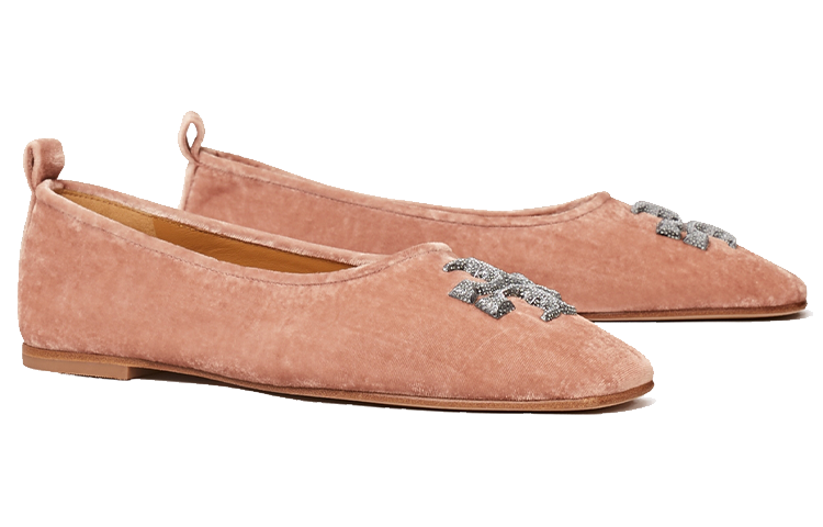 (W) TORY BURCH Eleanor 'Light Pink Crystal Ballet Flats' 圖 3