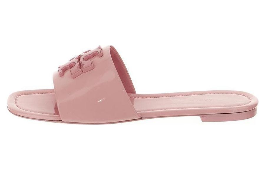 (W) TORY BURCH Eleanor 'Pink Patent Leather Flat Mules'