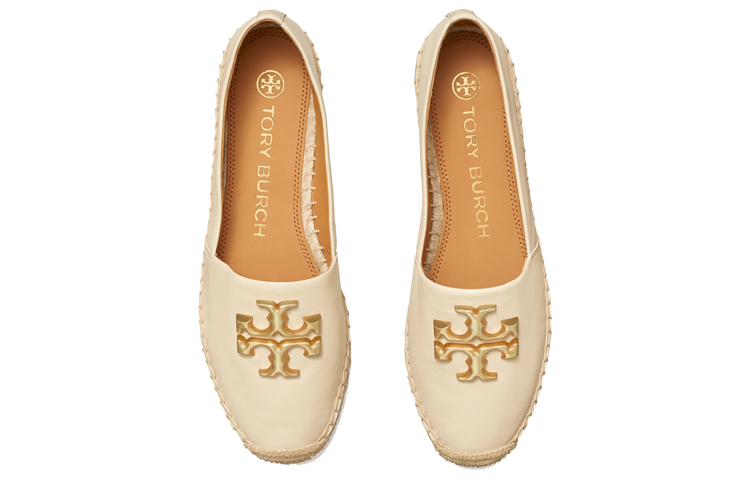 Shop (W) TORY BURCH Eleanor Espadrille Crema Oro Beige 86567-122