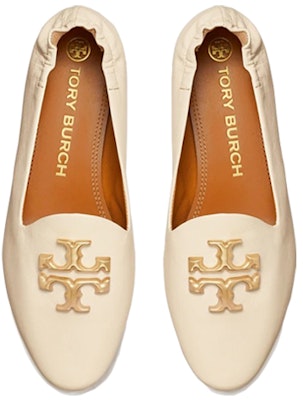 TORY BURCH 汤丽柏琦 Eleanor 時尚樂福鞋 女款 奶油白 Shop TORY BURCH 汤丽柏琦 Eleanor 時尚樂福鞋 女款 奶油白