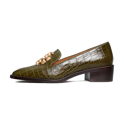 (W) TORY BURCH Eleanor Loafer Heel 'Green'