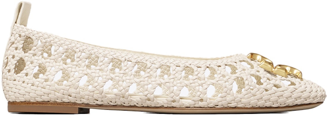 (Women) TORY BURCH Eleanor Woven Ballet Flat 'Ivory White' 81027-104 Order (Women) TORY BURCH Eleanor Woven Ballet Flat 'Ivory White' 81027-104