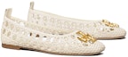 Lookbook (W) TORY BURCH Eleanor Woven Ballet Flat 'Putih Gading' 81027-104