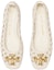 Shop (W) TORY BURCH Eleanor Woven Ballet Flat 'Putih Gading' 81027-104