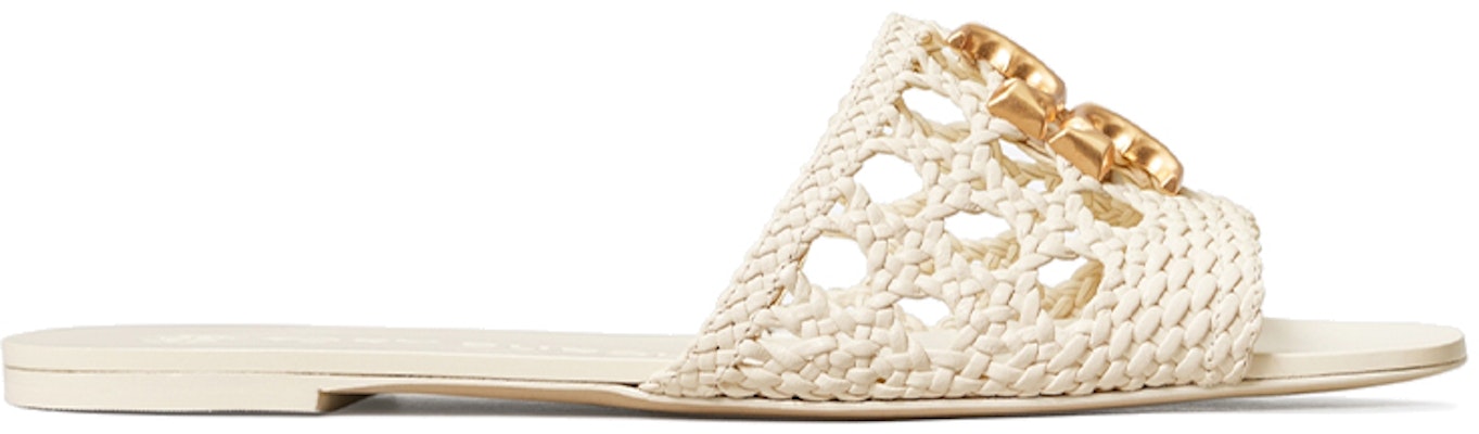 (W) (女性用) TORY BURCH エレノア ウーブン フラットスライド 'アイボリー' 80052-104 80052-104 Order (W) (女性用) TORY BURCH エレノア ウーブン フラットスライド 'アイボリー' 80052-104 80052-104