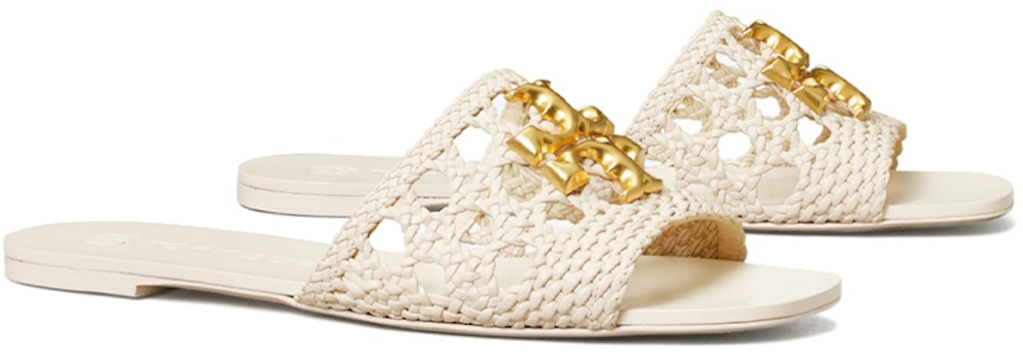 (Women) TORY BURCH Eleanor Woven Flat Slide 'Ivory' 80052-104 Lookbook (Women) TORY BURCH Eleanor Woven Flat Slide 'Ivory' 80052-104