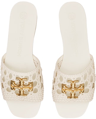 (W) (女性用) TORY BURCH エレノア ウーブン フラットスライド 'アイボリー' 80052-104 80052-104 Shop (W) (女性用) TORY BURCH エレノア ウーブン フラットスライド 'アイボリー' 80052-104 80052-104