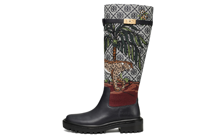 (Women) TORY BURCH Embroidered High-Top 'Navy Mist' 85594-401