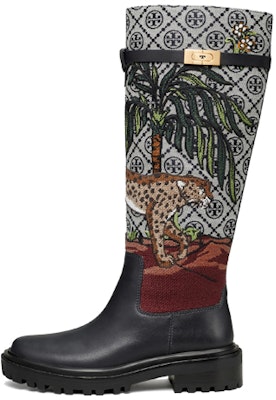 托里·伯奇 刺繡 高筒靴 女款 海軍霧 Buy 托里·伯奇 刺繡 高筒靴 女款 海軍霧