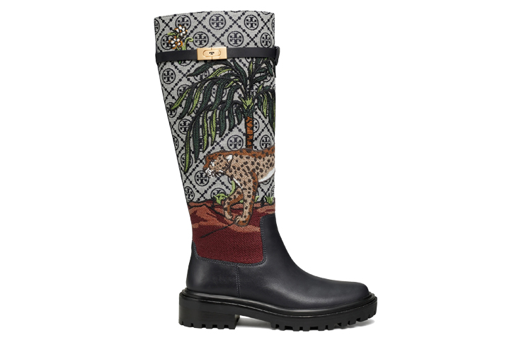 (W) TORY BURCH Embroidered High-Top 'Navy Mist' 圖 2