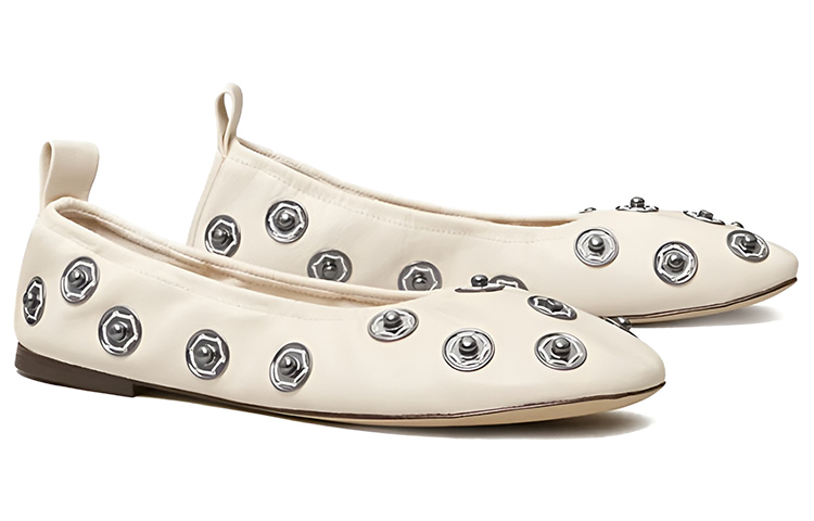 Order (W) TORY BURCH Broche de Ojales 'Marfil Blanco' 90620-104