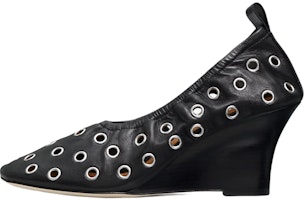 (Women) TORY BURCH Eyelet Wedge 'Black' 85733-006 (Women) TORY BURCH Eyelet Wedge 'Black' 85733-006