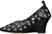(Women) TORY BURCH Eyelet Wedge 'Black' 85733-006