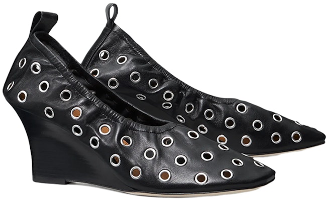 (Women) TORY BURCH Eyelet Wedge 'Black' 85733-006 Order (Women) TORY BURCH Eyelet Wedge 'Black' 85733-006