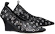 (Women) TORY BURCH Eyelet Wedge 'Black' 85733-006