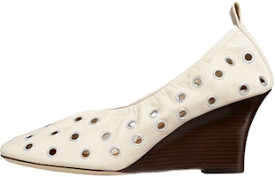 (Women) TORY BURCH Eyelet Wedge 'Ivory' 85733-104 (Women) TORY BURCH Eyelet Wedge 'Ivory' 85733-104