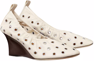 Order (W) TORY BURCH Cuña Eyelet 'Marfil' 85733-104