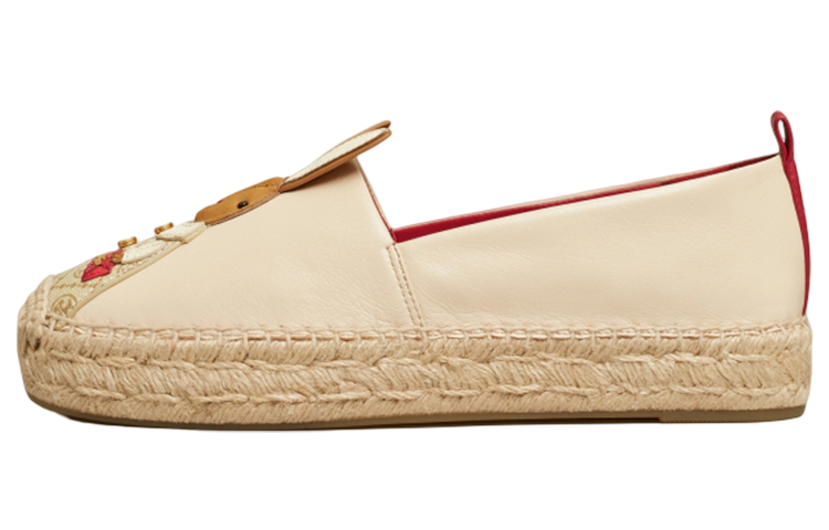 (W) TORY BURCH Fisherman 'Leather Rabbit White Lunar Year'