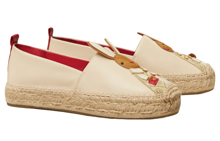 (W) TORY BURCH Fisherman 'Leather Rabbit White Lunar Year' 圖 2