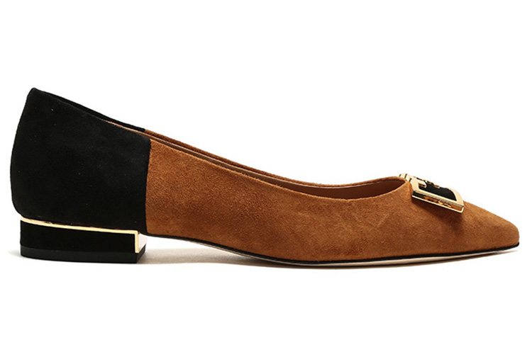 (W) TORY BURCH Flat 'Elegant Black and Brown Suede' 圖 2